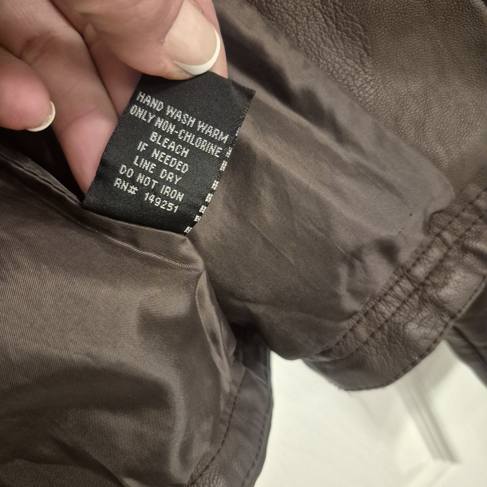 Baccini Dark Brown Leather Jacket - image 8